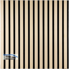 Akustikpaneel mit Softkante Wei�tanne Natur roh / schwarz