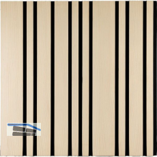 Akustikpaneel Plus mit Softkante Wei�tanne Natur roh / schwarz