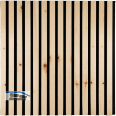 Akustikpaneel mit Softkante Zirbe Natur roh / schwarz