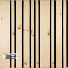 Akustikpaneel Plus mit Softkante Zirbe Natur roh / schwarz