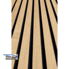 Akustikpaneel Muster mit Softkante Wei�tanne Natur roh / schwarz