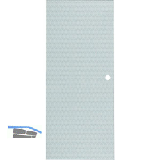 SOLIDO Glasschiebet�r Edelstein Smaragd klar, Muschelgriff Bohrung 920x2100