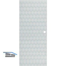SOLIDO Glasschiebet�r Edelstein Gr. Smaragd klar, Muschelgriff Bohrung 920x2100