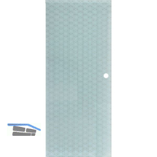 SOLIDO Glasschiebet�r Edelstein Brillant wei�, Muschelgriff Bohrung 920x2100