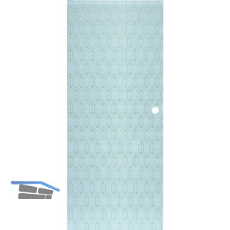 SOLIDO Glasschiebet�r Edelstein Gr. Smaragd wei�, Muschelgriff Bohrung 920x2100