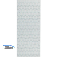 SOLIDO Glasschiebet�r Edelstein Gr. Smaragd klar, mit Sto�griff Bohrung 820x2100