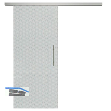 SOLIDO Glasschiebet�r Set Edelstein Brillant klar, Sto�griff silber, 820