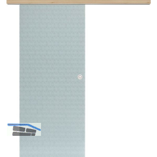 Glasschiebet�r Set Smaragd wei�, Inlay Achat, Muschelgriff silber, 820