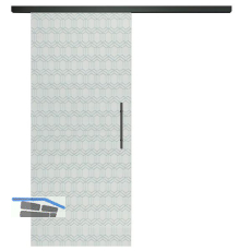 SOLIDO Glasschiebet�r Set Edelstein Gr. Smaragd klar, Sto�griff schwarz, 720