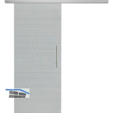 SOLIDO Glasschiebet�r Set Edelstein Diamant klar, Sto�griff silber, 720