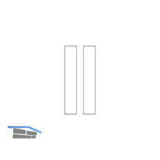SOLIDO Verglasungsvariante H, ESG - Klarglas, 2 x 1096x316x4 mm