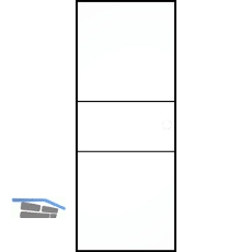 SOLIDO Ganzglas Schiebet�r Industry Black 2, Muschelgriff Bohrung, 820x2100