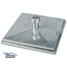 Brunnenschachtabdeckung vollbadfeuerverzinkt 600/600 mm mit Entl�ftungsrohr