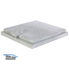 Brunnenschachtabdeckung vollbadfeuerverzinkt 600/600 mm ohne Entl�ftungsrohr