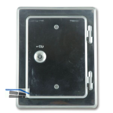 Kamint�r Edelstahl V2A, mit Vierkantverschluss