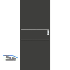 SOLIDO Donau Schiebet�re CPL Studio Ebony, 2 Lisenen, 820x2070 mm