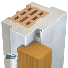 DOMOFERM Stahlumfassungszarge Profil 42 M mit Bodeneinstand, 900/2000/100 mm