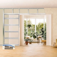 ECLISSE UNICO Schiebet�reinbaukasten Trockenbau 2-flg. Breite 75, 1600/2000