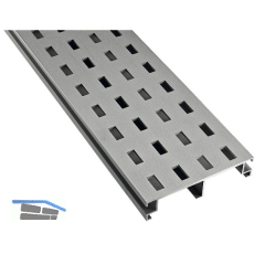 K&R Drainageprofil / Bel�ftungsprofil, silber eloxiert 100x21x3000mm