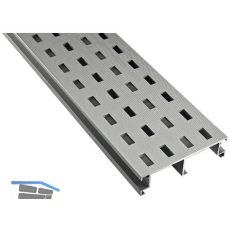 K&R Drainageprofil / Bel�ftungsprofil, silber eloxiert 100x26x1900mm