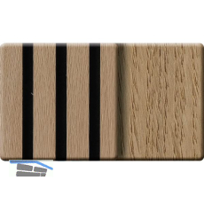 Kosche Akustikpaneel Muster Eiche Natur roh / schwarz