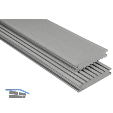 KOVALEX WPC Terrassendiele Vollprofil grau geb�rstet, 26x145x4000mm