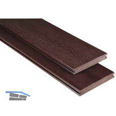 KOVALEX WPC Terrassendiele Vollprofil schokobraun unbehandelt, 20x145x5000mm