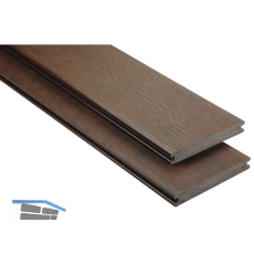 KOVALEX WPC Terrassendiele Vollprofil Kastanie mattiert, 20x145x5000mm