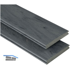 KOVALEX WPC Terrassendiele Vollprofil R�uchereiche mattiert, 20x145x4000mm