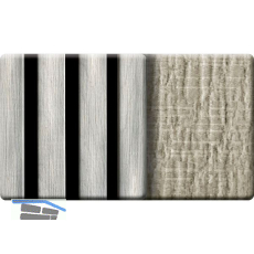 Kosche Akustikpaneel Muster Eiche wei� Verona / schwarz