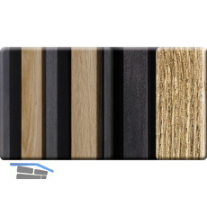 Kosche Akustikpaneel Muster 3D Konstanz bicolor / schwarz