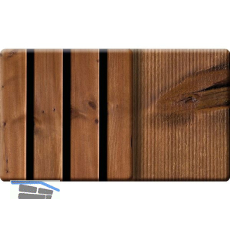 Kosche Akustikpaneel Muster Hydro Thermofichte maronbraun ge�lt