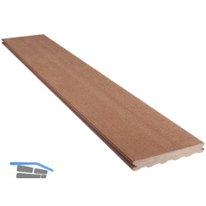 SILVADEC Terrassendiele Elegance glatt Exotic braun, 23x138x4000mm