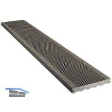 SILVADEC Terrassendiele Elegance gerillt Anthrazit, 23x180x4000mm