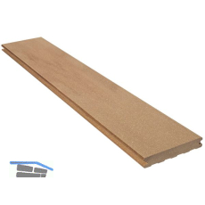 SILVADEC Terrassendiele Emotion glatt Savanne braun, 23x138x4000mm