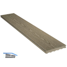 SILVADEC Terrassendiele Elegance struktur Hellgrau, 23x138x6000mm