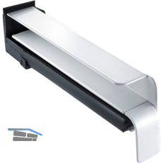 Seitenabschluss BF2506 mit Dichtteil f�r Putz Alu wei� lackiert 340 mm