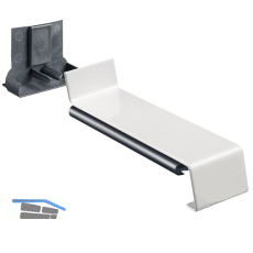 Verbinder Standard 25 mit Dichtteil Alu wei� lackiert gerader Sto� 150 mm