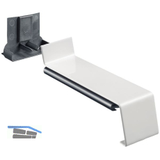 Verbinder Soft 40 25 mit Dichtteil Alu wei� lackiert gerader Sto� 130 mm