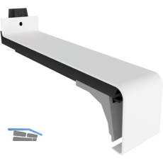 Verbinder Soft 40 mit Dichtteil Alu wei� lackiert gerader Sto� 195 mm