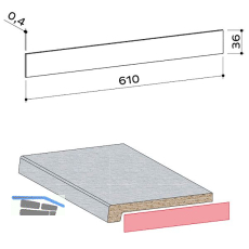 WERZALIT Laminatstreifen Exclusiv wei� mit Schmelzkleber