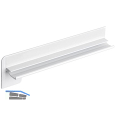 Seitenabschl�sse FB 25 Sichtbeton Alu wei� lackiert 130 mm