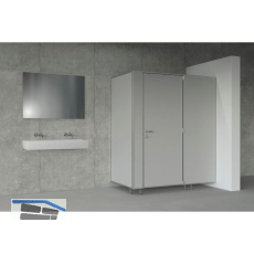 SOLIDO WC Trennwandsystem kiesel