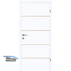 DANA Linus 4 Innent�re wei� lackiert Eichen Lisenen VB Links TBA 900/2030 mm