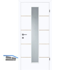 DANA Linus 4 Innent�re wei� lackiert Eichen Lisenen GL Rechts TBA 800/2030 mm