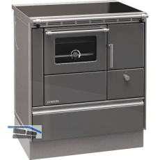 LOHBERGER Festbrennstoffherd Rega 75 Anthrazit-metallic