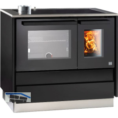 LOHBERGER Festbrennstoffherd Style 94, Schwarz