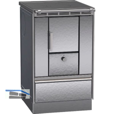 LOHBERGER Festbrennstoffherd Rega 50, Edelstahl