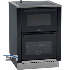 LOHBERGER Festbrennstoffherd Style 60, Schwarz