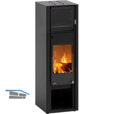 LOHBERGER Festbrennstoffherd Bake Me, Schwarz matt